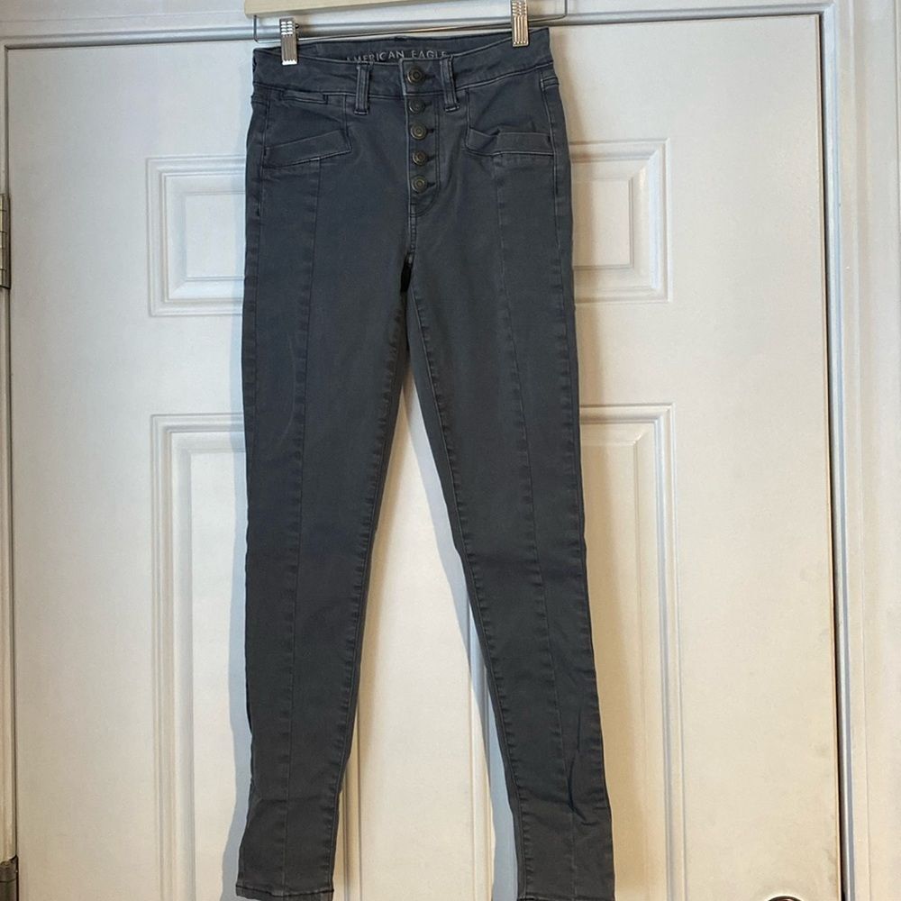 American Eagle Slate Hi-Rise Jeggings Size 4